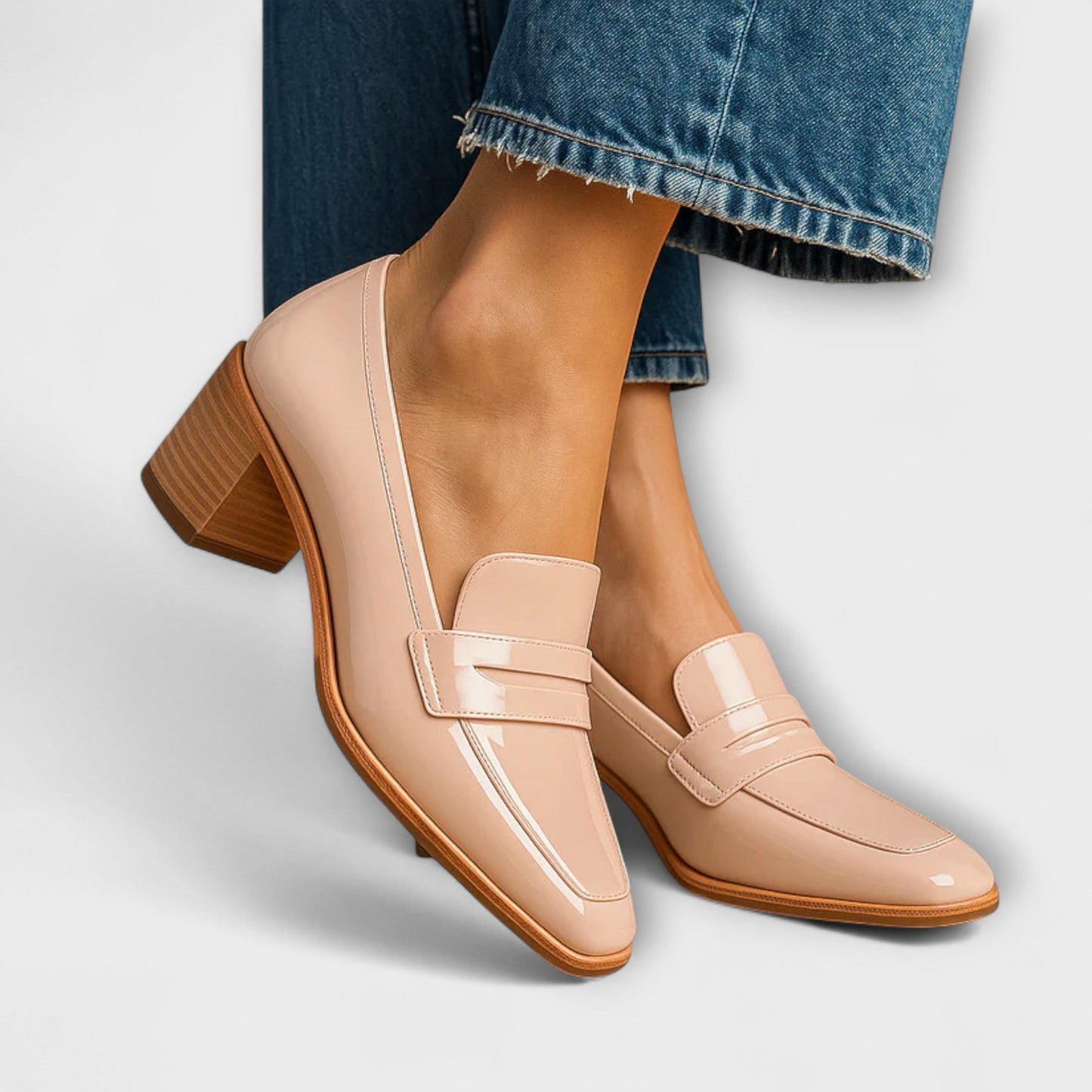 Elaine - Glanzende Loafers