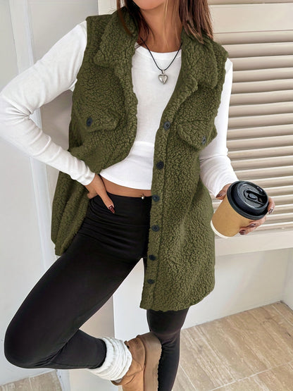 Elegante wollen mouwloze vest voor comfort in de herfst en winter