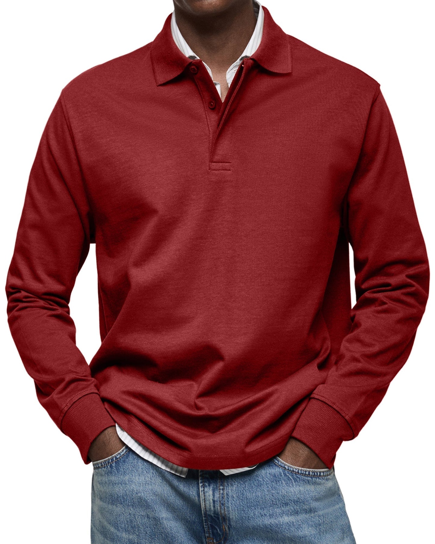 MARCONELLI | LUXE POLO SHIRT WITH LONG SLEEVES