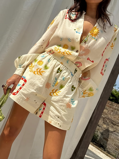 Livia | Chic Printed Long Sleeve Set