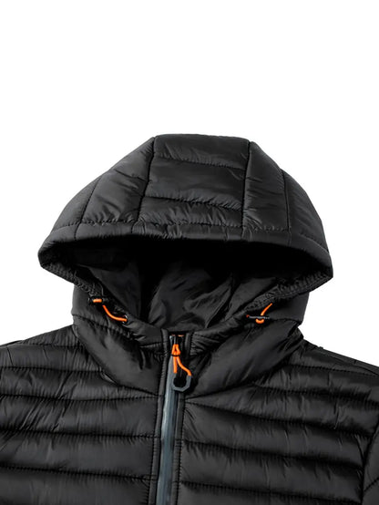 Comfortabele jas met capuchon van hoogwaardige stof voor de herfst