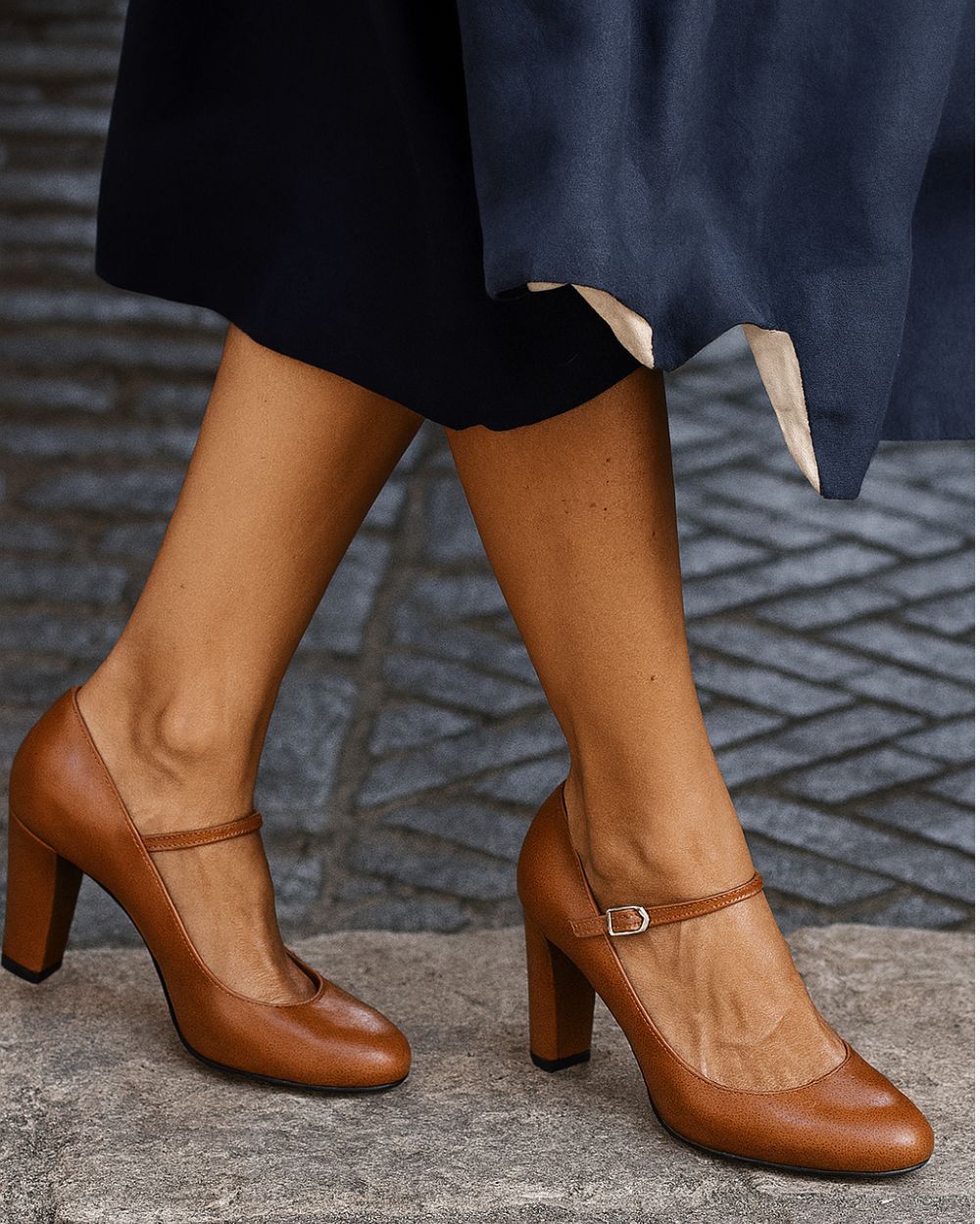 Jolvia – Sandalen met brede hak