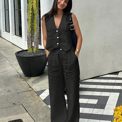 Luna | Stijlvolle Mouwloze Zomer Set