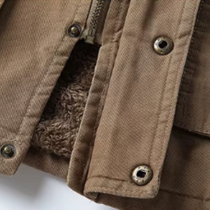 Comfortabele katoenen winterjas voor een stijlvolle herfst en winter