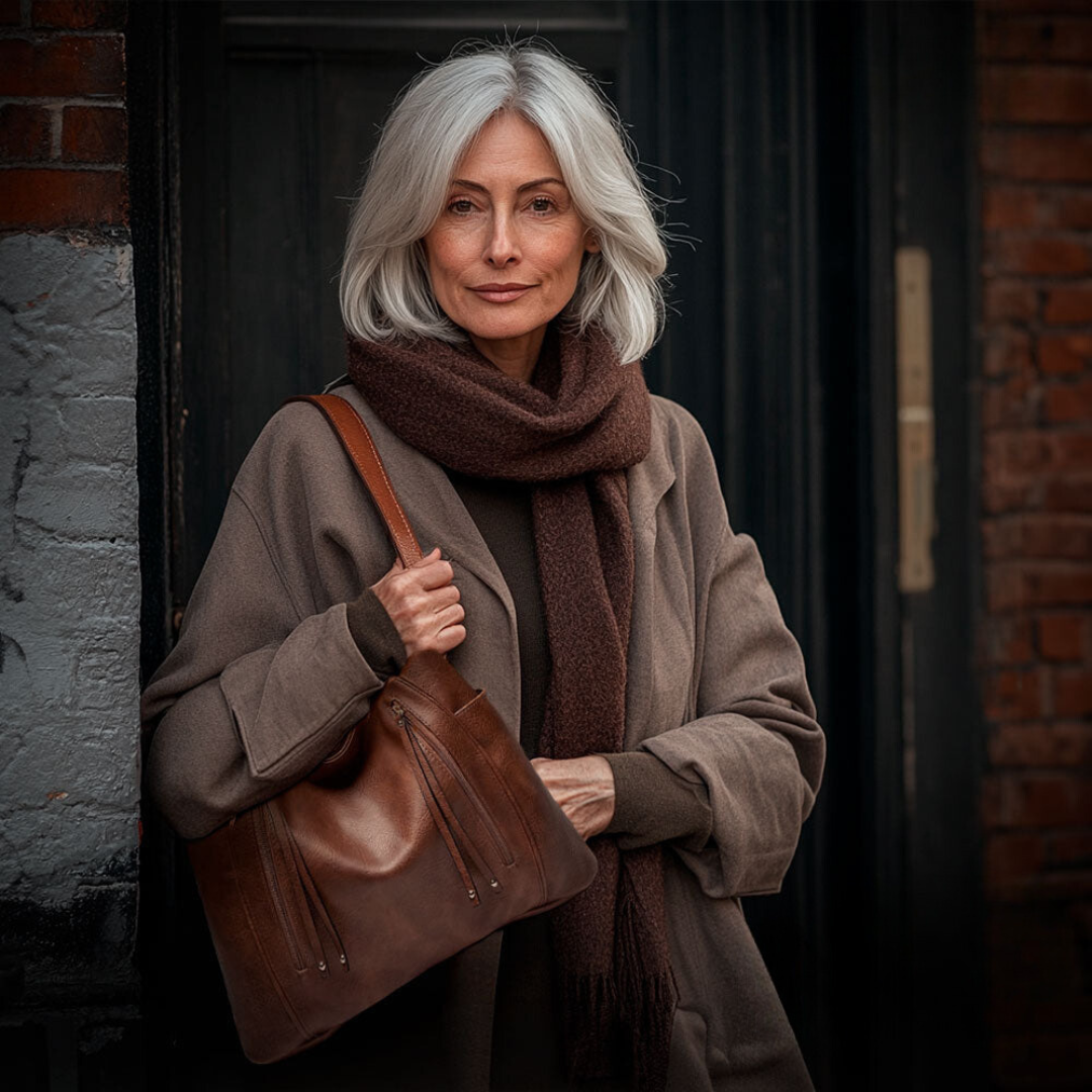 Tijdloze leren tas voor comfortabele elegantie in elke gelegenheid