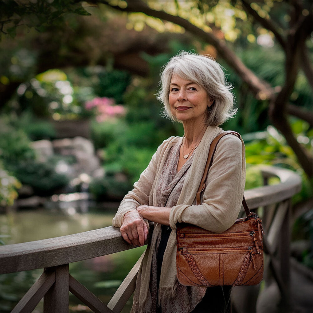 Tijdloze elegante tas van hoogwaardig leer, perfect voor elke gelegenheid