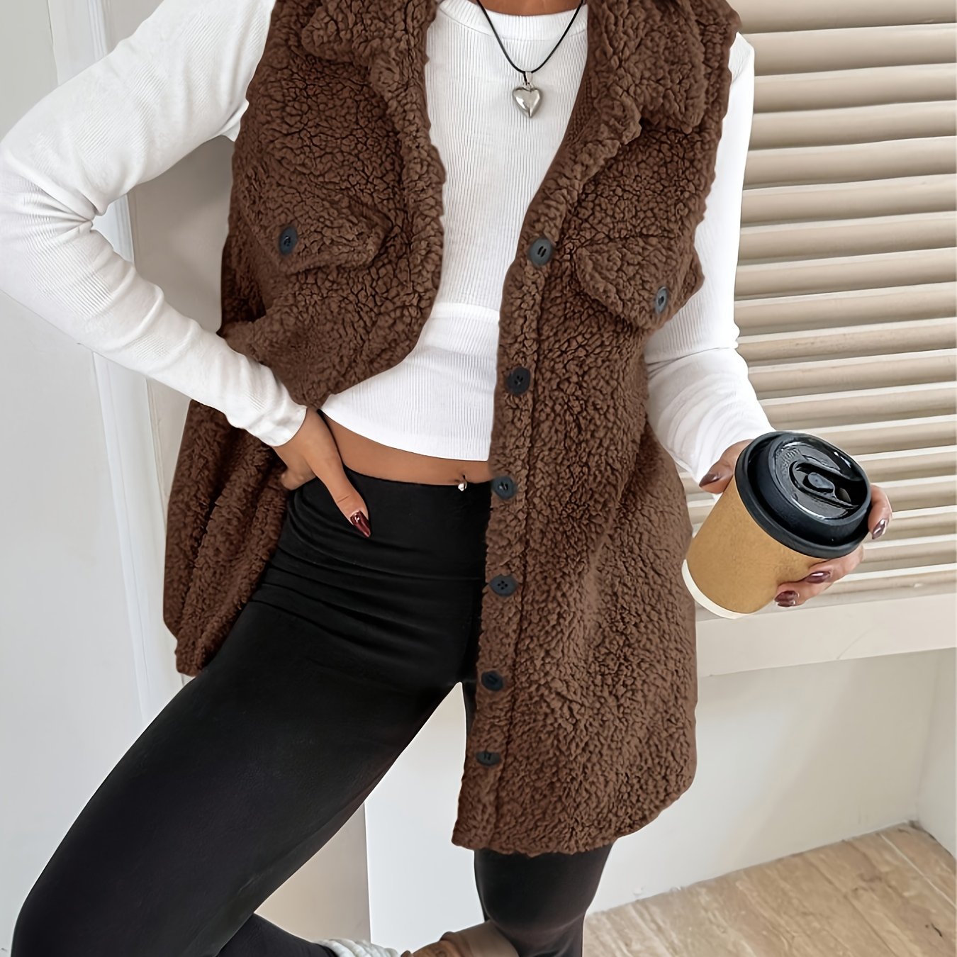 Elegante wollen mouwloze vest voor comfort in de herfst en winter