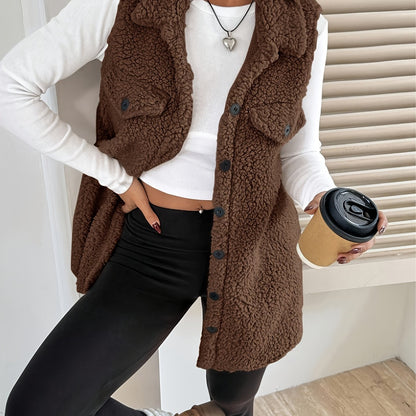 Elegante wollen mouwloze vest voor comfort in de herfst en winter