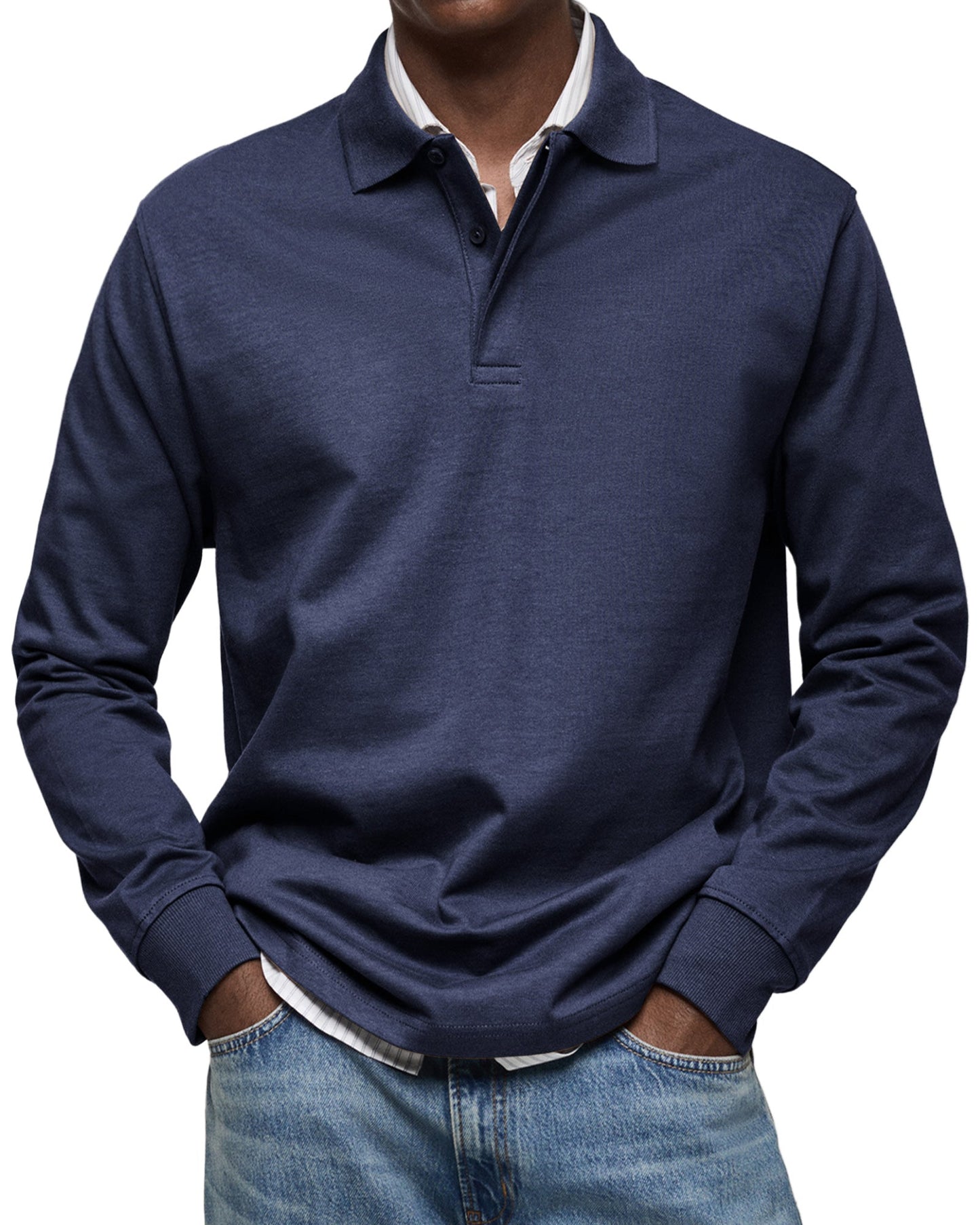 MARCONELLI | LUXE POLO SHIRT WITH LONG SLEEVES