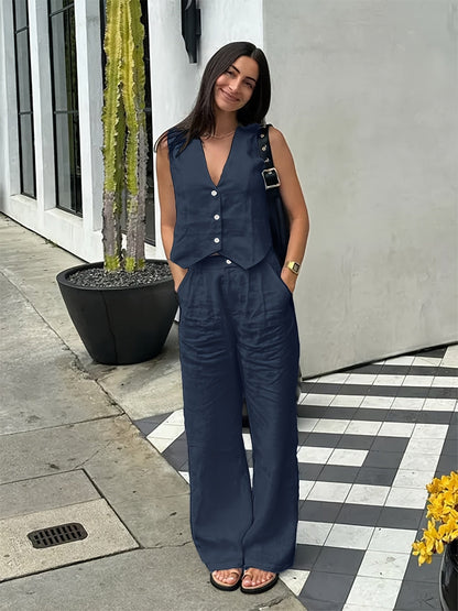 Luna | Stijlvolle Mouwloze Zomer Set