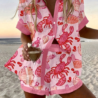 Lila | Chic Korte Mouw Top & Shorts Set