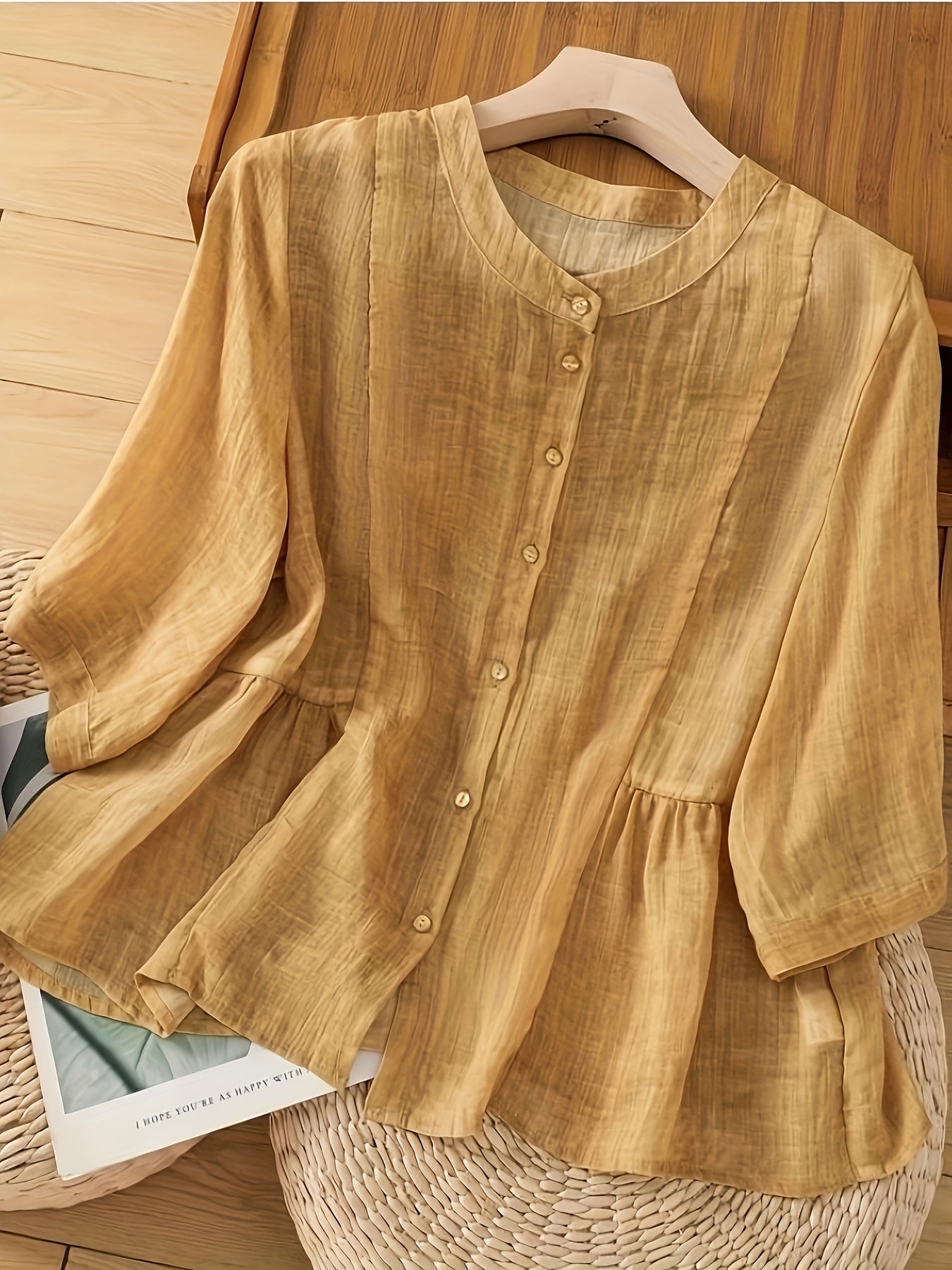 Saskia | Klassieke Linnen Blouse