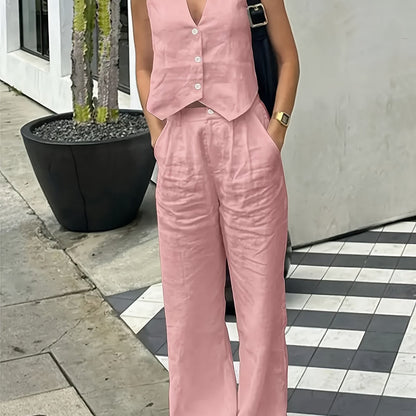 Luna | Stijlvolle Mouwloze Zomer Set