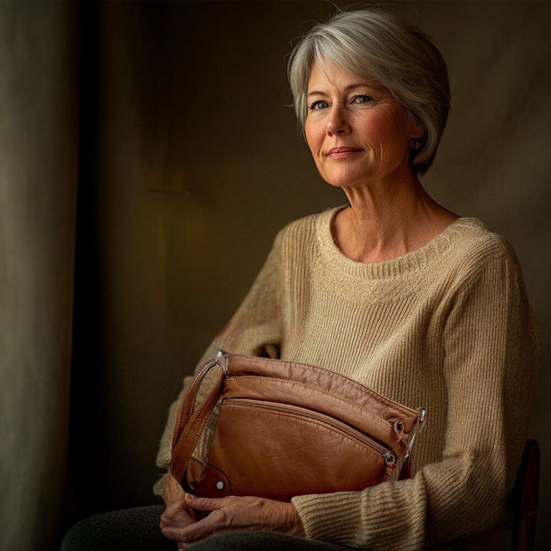 Portemonnee van leer met tijdloze charme en comfortabele pasvorm