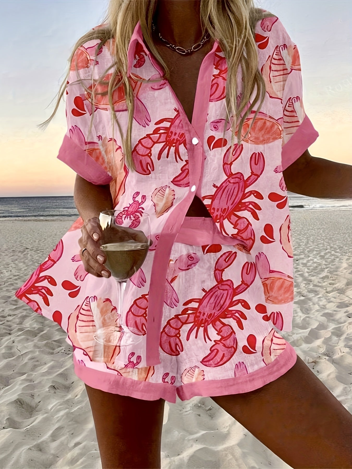 Lila | Chic Korte Mouw Top & Shorts Set