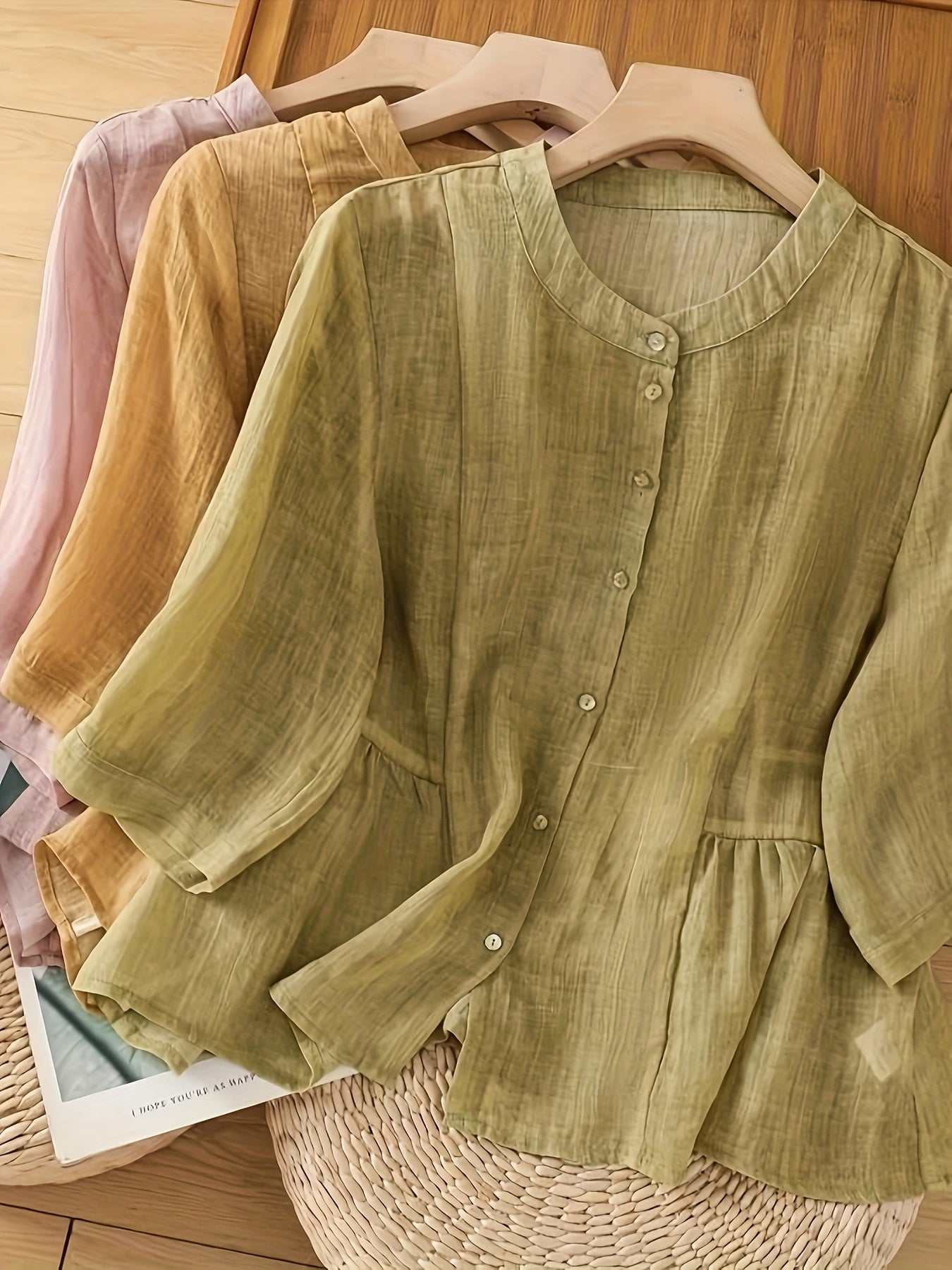 Saskia | Klassieke Linnen Blouse