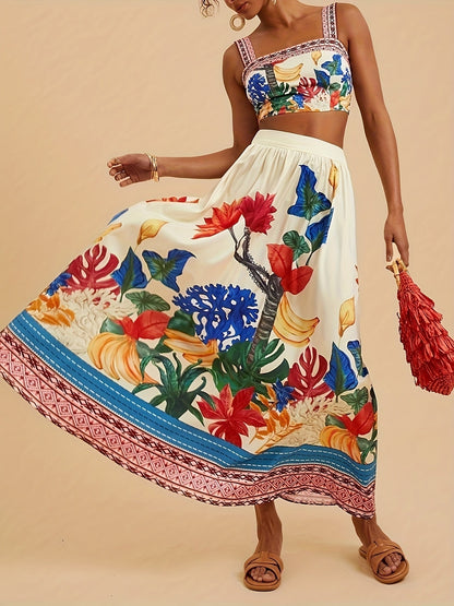 Lana | Tropische Strandset met Bloemenprint