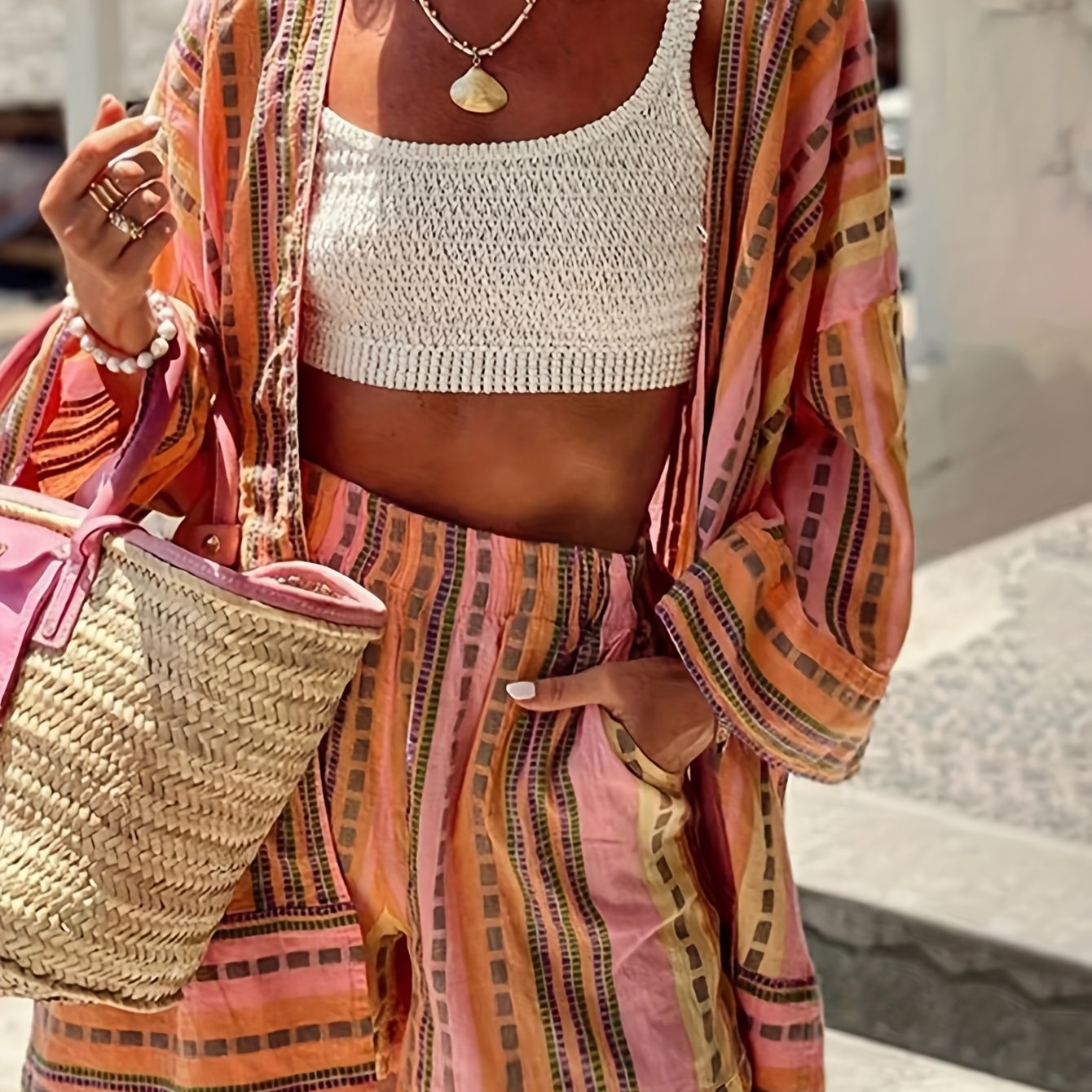 Sophie | Chic Geprinte Top en Shorts Set