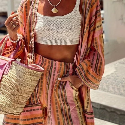 Sophie | Chic Geprinte Top en Shorts Set