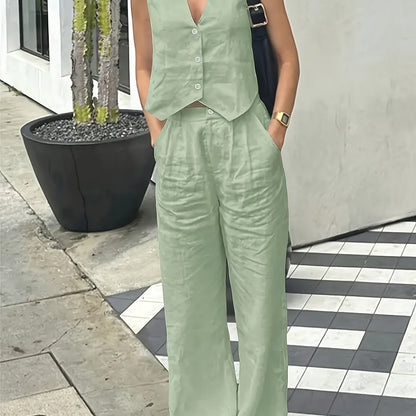 Luna | Stijlvolle Mouwloze Zomer Set