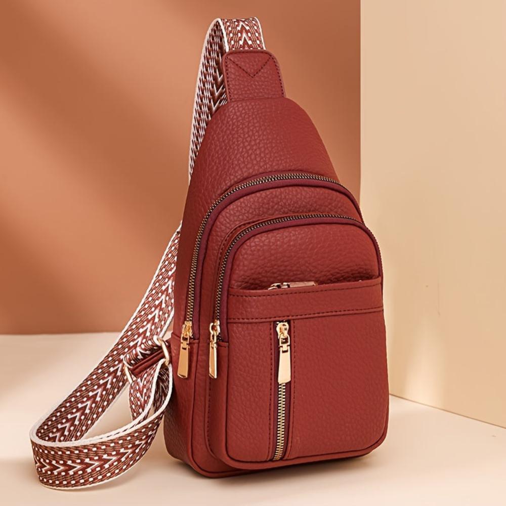 Schoudertas met wielen van leer, comfortabel en praktisch voor dagelijks gebruik