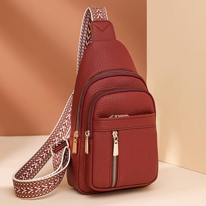 Schoudertas met wielen van leer, comfortabel en praktisch voor dagelijks gebruik