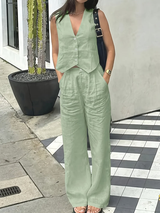 Luna | Stijlvolle Mouwloze Zomer Set