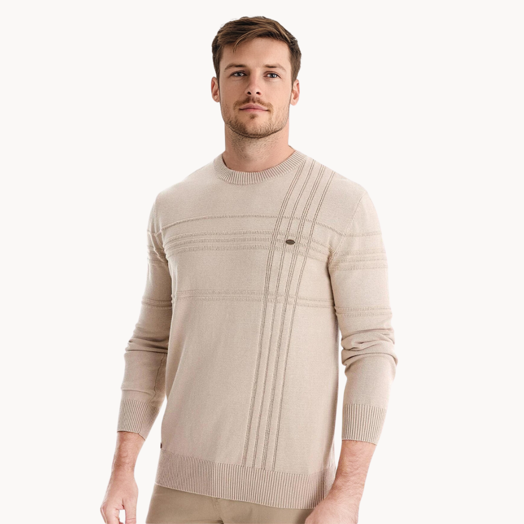 Elegante pullover voor heren van zachte wol, comfortabel voor de herfst