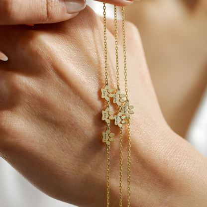 Pawfect Elegance™ | Rozen Gouden Armband met Gegraveerde Poot 🐾✨