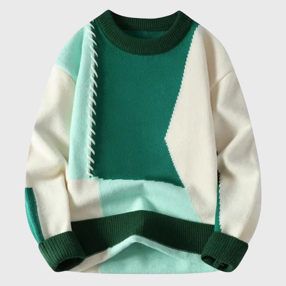 Patchwork Sweater™ – Stijlvol & Uniek