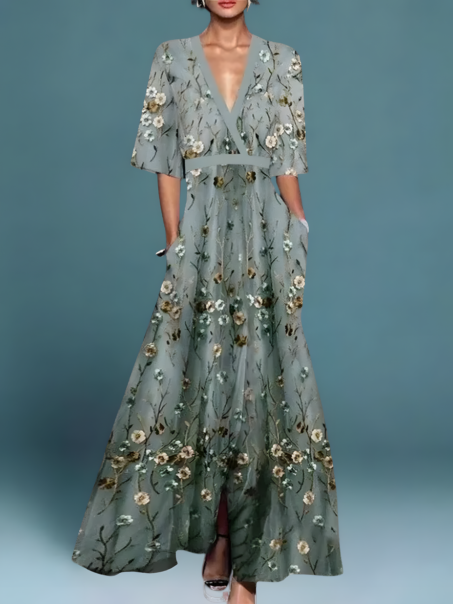 Elise | Elegante Bloemen Wrap Jurk