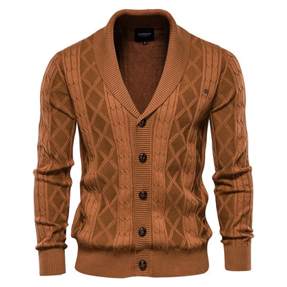 Heren cardigan van zachte wol, comfortabel en tijdloos voor de herfst