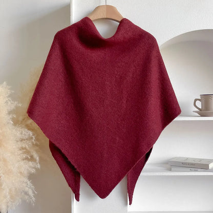 Stijlvolle poncho van zachte stof, comfortabel voor de herfst.