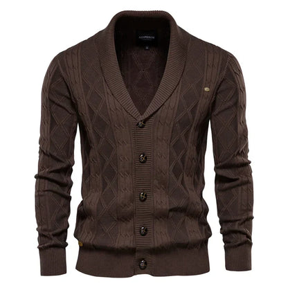 Heren cardigan van zachte wol, comfortabel en tijdloos voor de herfst