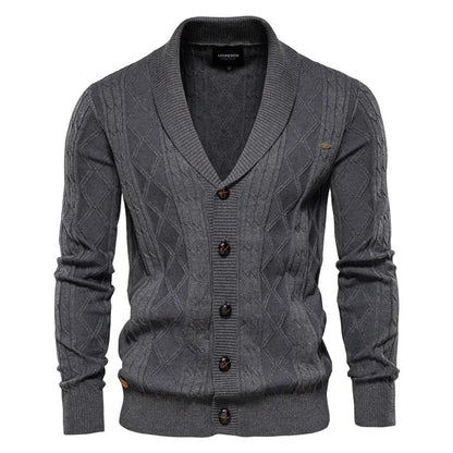 Heren cardigan van zachte wol, comfortabel en tijdloos voor de herfst