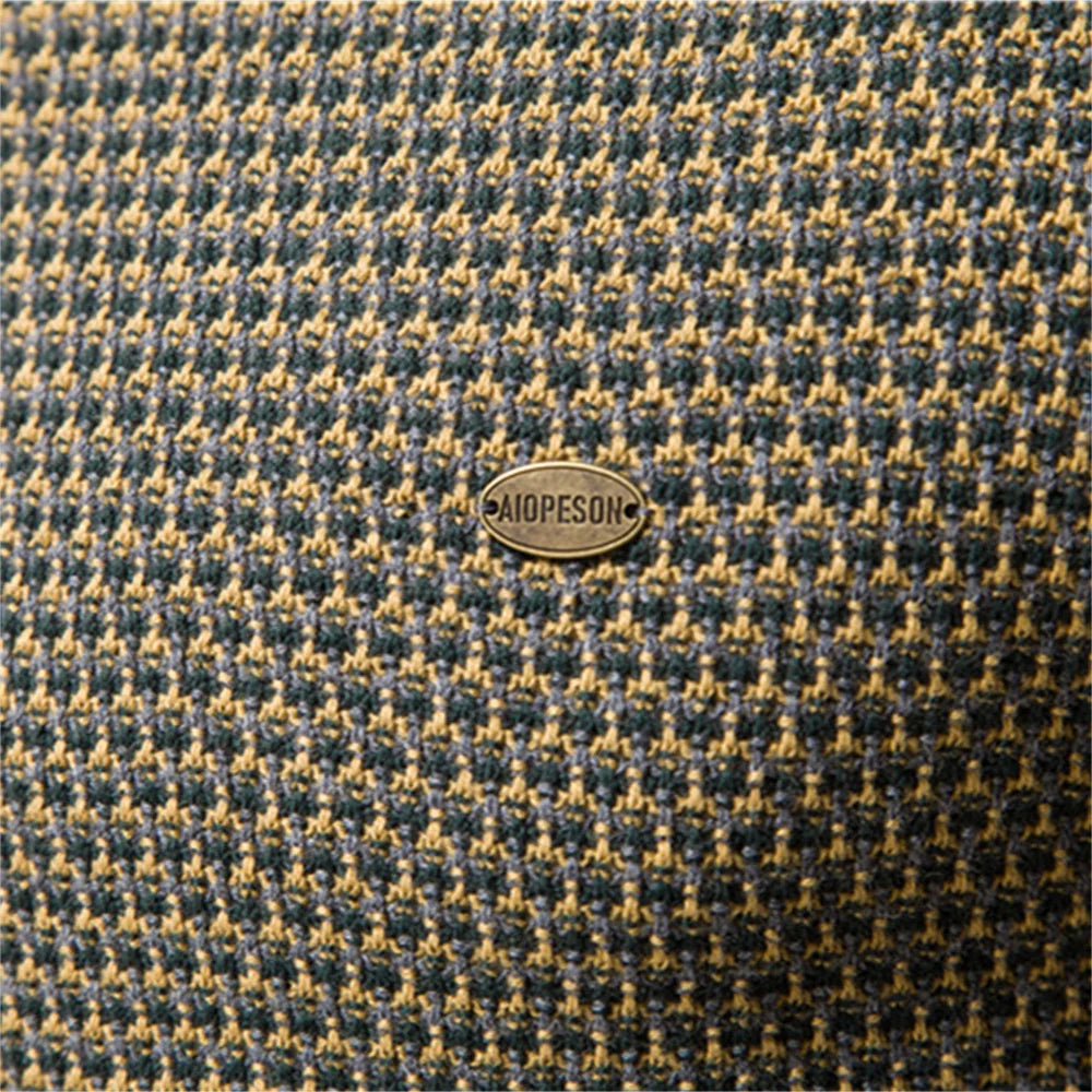 Heren trui van zachte wol met ruitpatroon voor comfort in de herfst