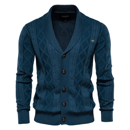 Heren cardigan van zachte wol, comfortabel en tijdloos voor de herfst