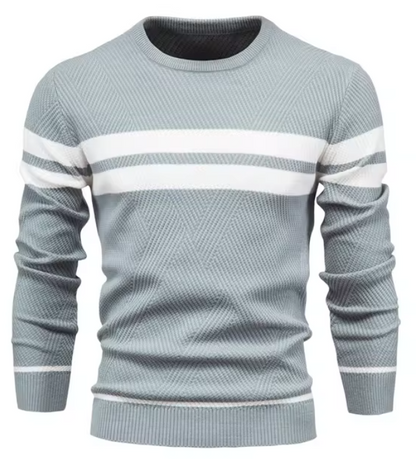 Elegante herenpullover van wol met visgraatmotief voor de herfst