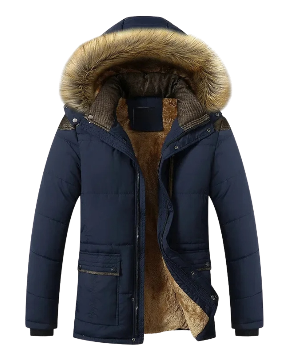 Comfortabele gewatteerde fleece jas voor de winter