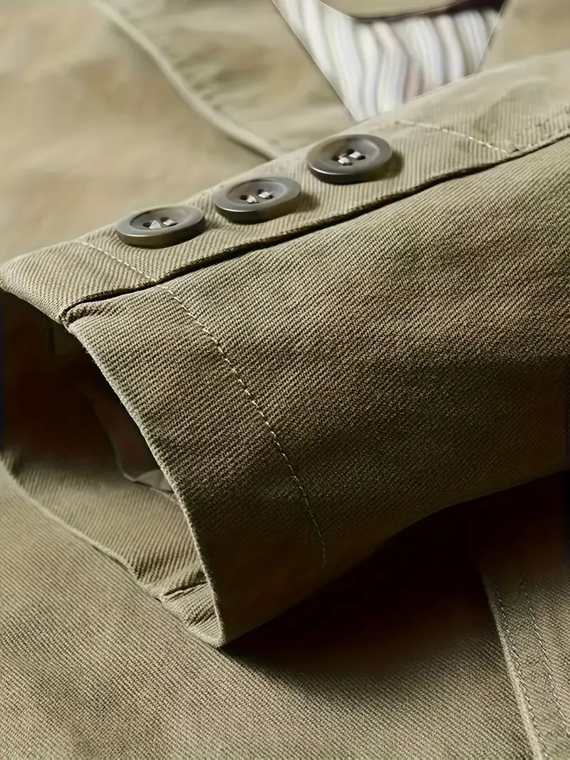 Comfortabele herenjas van hoogwaardige stof voor het najaar