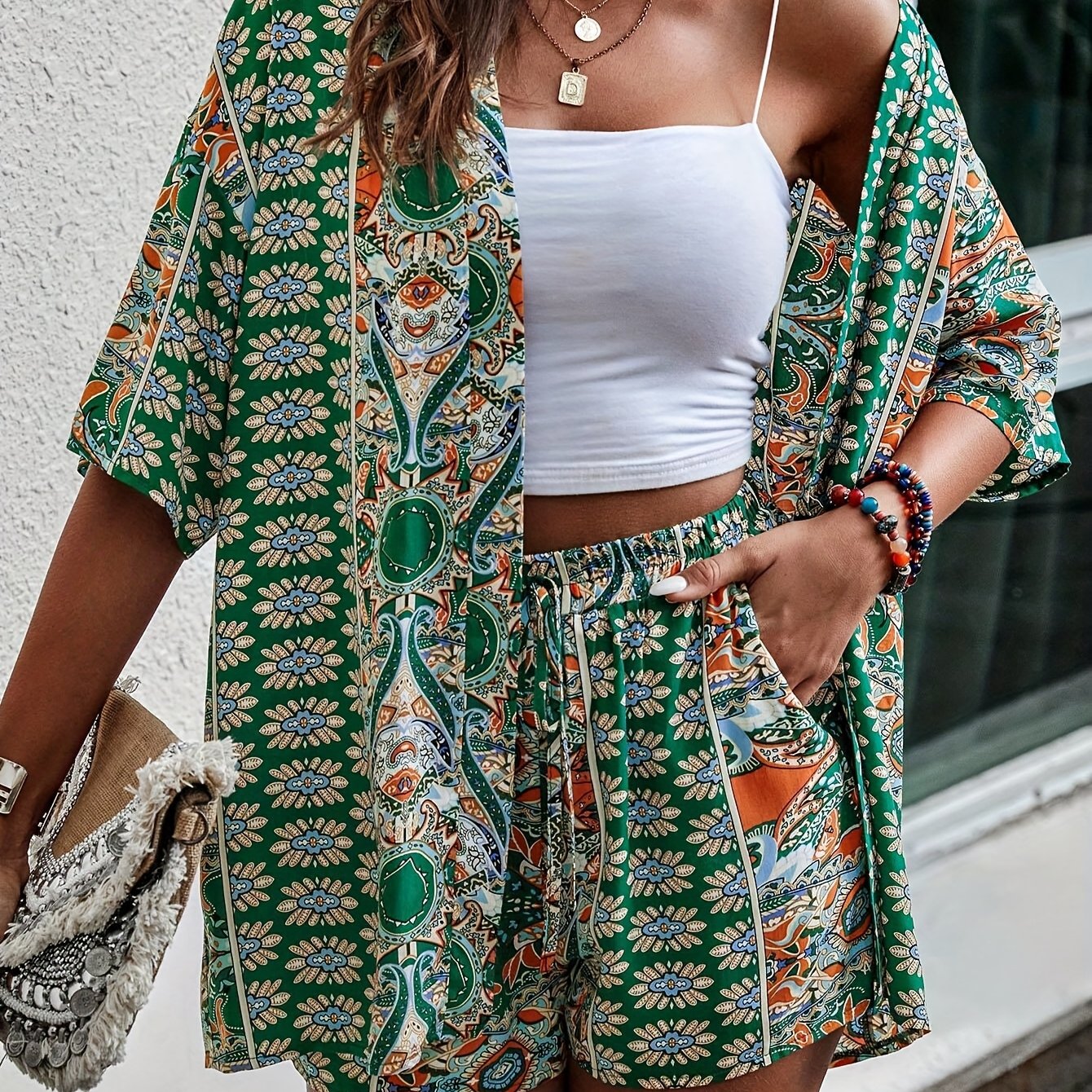 Luna | Bloemenprint Kimono Set