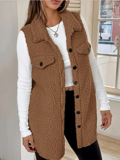 Elegante wollen mouwloze vest voor comfort in de herfst en winter