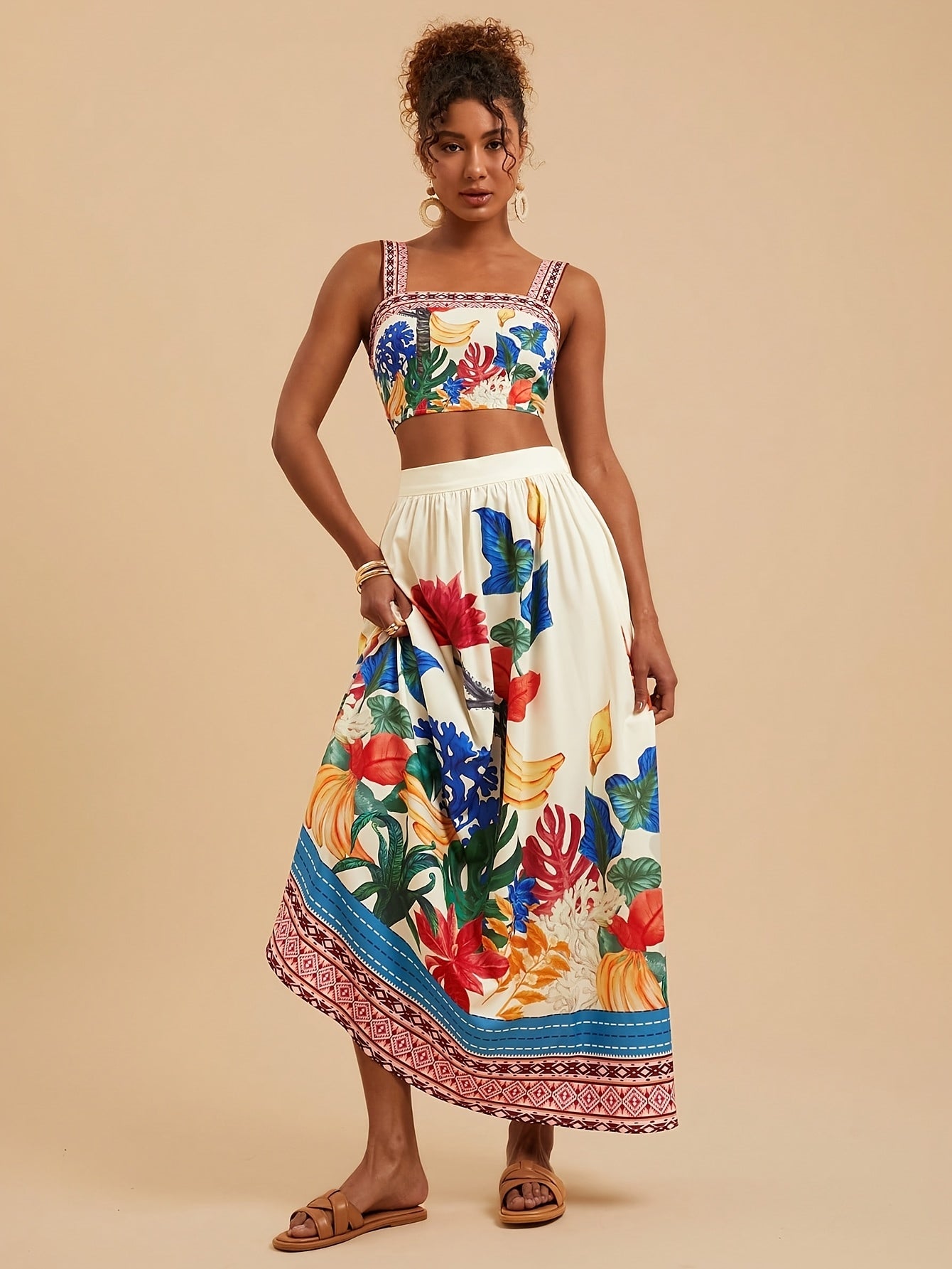 Lana | Tropische Strandset met Bloemenprint