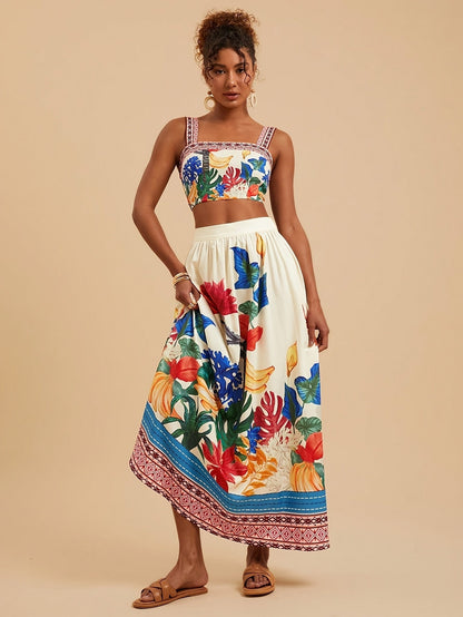 Lana | Tropische Strandset met Bloemenprint