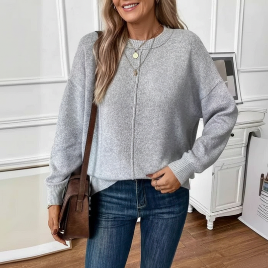 Casual zachte gebreide trui van hoogwaardige wol voor comfort in de herfst