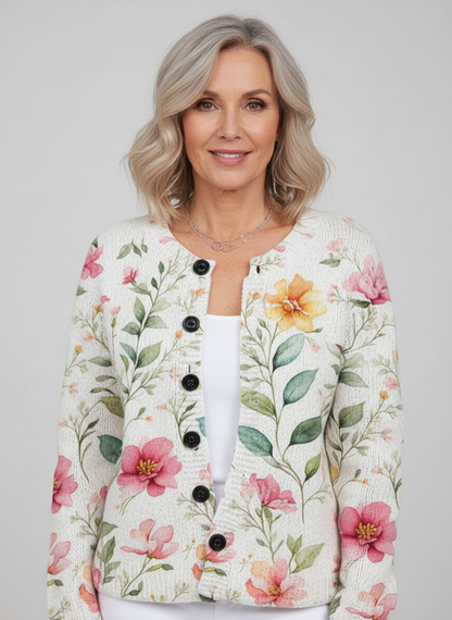 Comfortabele trui van gebreide stof met print voor de herfst