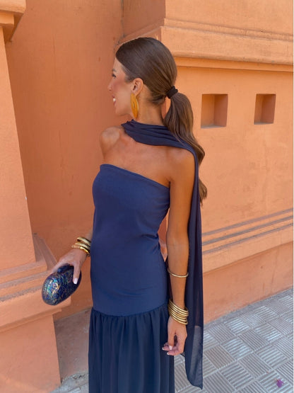 Mila | Chique Strapless Midi Jurk