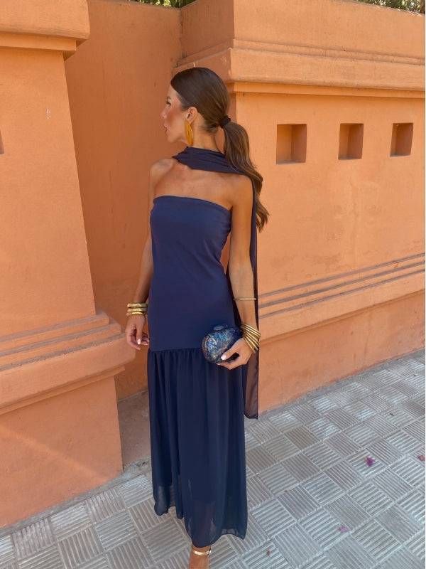 Mila | Chique Strapless Midi Jurk