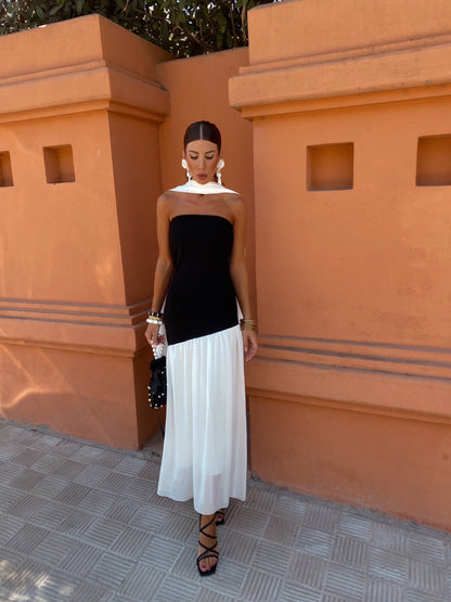 Mila | Chique Strapless Midi Jurk